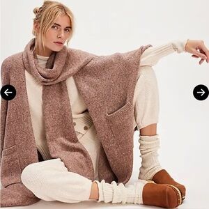 Free People Ellie Scarf Wrap Duster. EUC. OSFA.